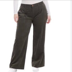 NEW Weatherproof Vintage Plus Size 14 Olive Corduroy Womens Pants//  23CT
